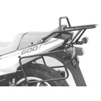 Complete carrier set (side case carrier and tubular luggage rack top case carrier) black for Suzuki GSX 600 E/F (1987-1997)