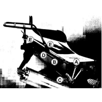Tubular luggage rack Topcasetr√§ger black for Suzuki GSX-R 600/750 (2004-2005)