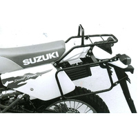 Complete carrier set (side case carrier and tubular luggage rack top case carrier) black for Suzuki DR 350 S/SH (1990-) (please state exact year of ma