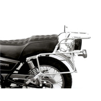 Complete carrier set (side case carrier and tubular luggage rack top case carrier) chrome for Suzuki GN 125 (1991-1996)