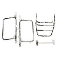 Complete carrier set (side case carrier and tubular luggage rack top case carrier) chrome for Yamaha XS 650 (1975-1983)