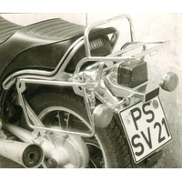 Complete carrier set (side case carrier and tubular luggage rack top case carrier) chrome for Yamaha XV 750 SE (1981-1987)