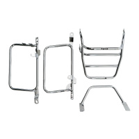 Complete carrier set (side case carrier and tubular luggage rack top case carrier) chrome for Yamaha XS 1100 (1977-1980)