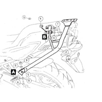 Alurack top case carrier silver for Yamaha FZ6/Fazer (2004-2006)