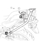 Alurack top case carrier silver for Yamaha FZ 6 Fazer S2 (2007-2010)
