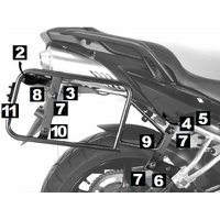 Side case carrier Lock-it silver for Yamaha FZ 6/Fazer (2007-2009)
