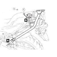 Alurack top case carrier black for Yamaha FZ 6/Fazer (2007-2009)