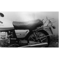 Complete carrier set (side case carrier and tubular luggage rack top case carrier) chrome for Moto Guzzi V 50/V 50 II/III (1977-1986)