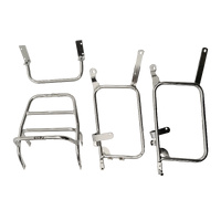Complete carrier set (side case carrier and tubular luggage rack top case carrier) chrome for Moto Guzzi 850 Le Mans II (1978-1982)