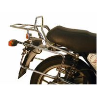Complete carrier set (side case carrier and tubular luggage rack top case carrier) chrome for Moto Guzzi V 35 I/II (1977-1986)