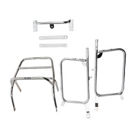 Complete carrier set (side case carrier and tubular luggage rack top case carrier) chrome for Ducati 750/900 SS/900 SD (1978-1982)