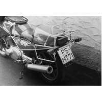 Complete carrier set (side case carrier and tubular luggage rack top case carrier) black for Laverda 1000 RGS (1983)