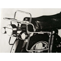 Complete carrier set (side case carrier and tubular luggage rack top case carrier) chrome for MZ ETZ 250 (1981-1990)
