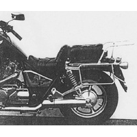 Complete carrier set (side case carrier and tubular luggage rack top case carrier) chrome for Honda VT 750 C (1987-1989)