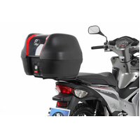Journey Topcase 30 black incl. model-specific, black carrier in complete set for Honda Wave 110 i