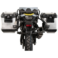 Suitcase carrier set cutout black incl. Xplorer cutout silver Suitcase set for Suzuki V-Strom 800 DE (2023-)
