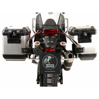 Case carrier set cutout stainless steel incl. Xplorer cutout silver Case set for Yamaha T√©n√©r√© 700 World Raid (2022-2024) /World Rally (2023-2024)