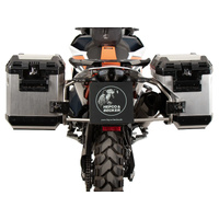 Case carrier set cutout stainless steel incl. Xplorer cutout silver Case set 40/37 for KTM 790 Adventure (2024-)