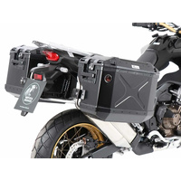 Case carrier set cutout stainless steel carrier incl. Xplorer cutout black Case set for Honda CRF 1100L Africa Twin (2024-)