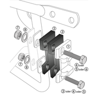 Aluadapter kit for Alu Standard sidecases (One Piece)