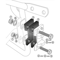 Lock adapter including adapter for side case carrier for Alu side case Standard/Exclusiv (piece)