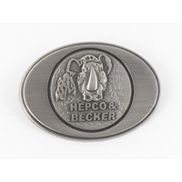 Metal logo for Hepco&Becker leather bags Liberty/Nevada/Buffalo/Ivory/Rugged