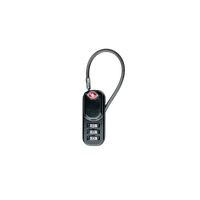 Combination lock with small wire rope and TSA function